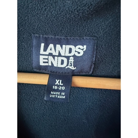 Lands End Kids Squall Jacket Red Burgundy Waterproof Hooded Size XL 18-20 - Picture 5 of 11